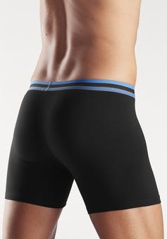 Rückansicht von Bench Langer Boxer Boxershorts Herren schwarz