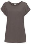 Lascana Kurzarmshirt T-Shirt Damen - taupe