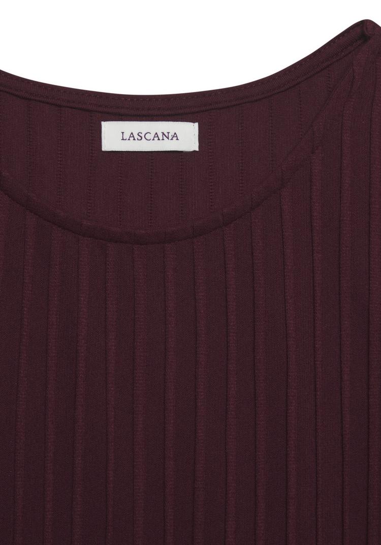 Lascana Lascana Kurzarmshirt T-Shirt Damen - bordeaux - 3 | SportScheck