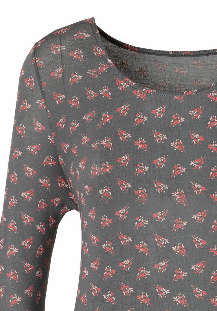 Lascana Lascana 3/4-Arm-Shirt Longshirt Damen - dunkelgrau - 0 | SportScheck