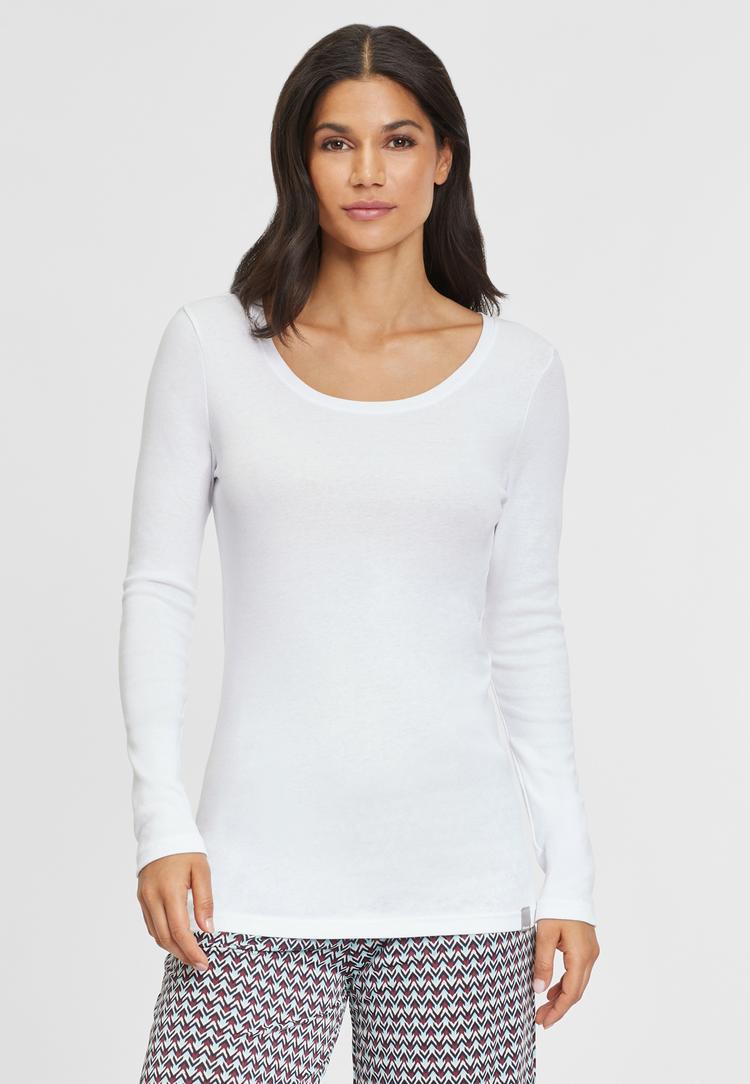 Bench Bench Langarmshirt Langarmshirt Damen - schwarz - wei&szlig; - 0 | SportScheck