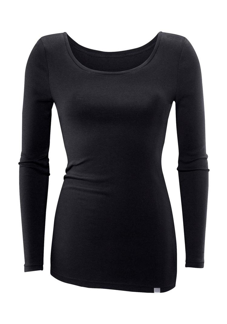 Bench Bench Langarmshirt Langarmshirt Damen - schwarz - wei&szlig; - 4 | SportScheck