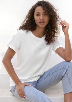 Rückansicht von Copenhagen Studios T-Shirt T-Shirt Damen bright white