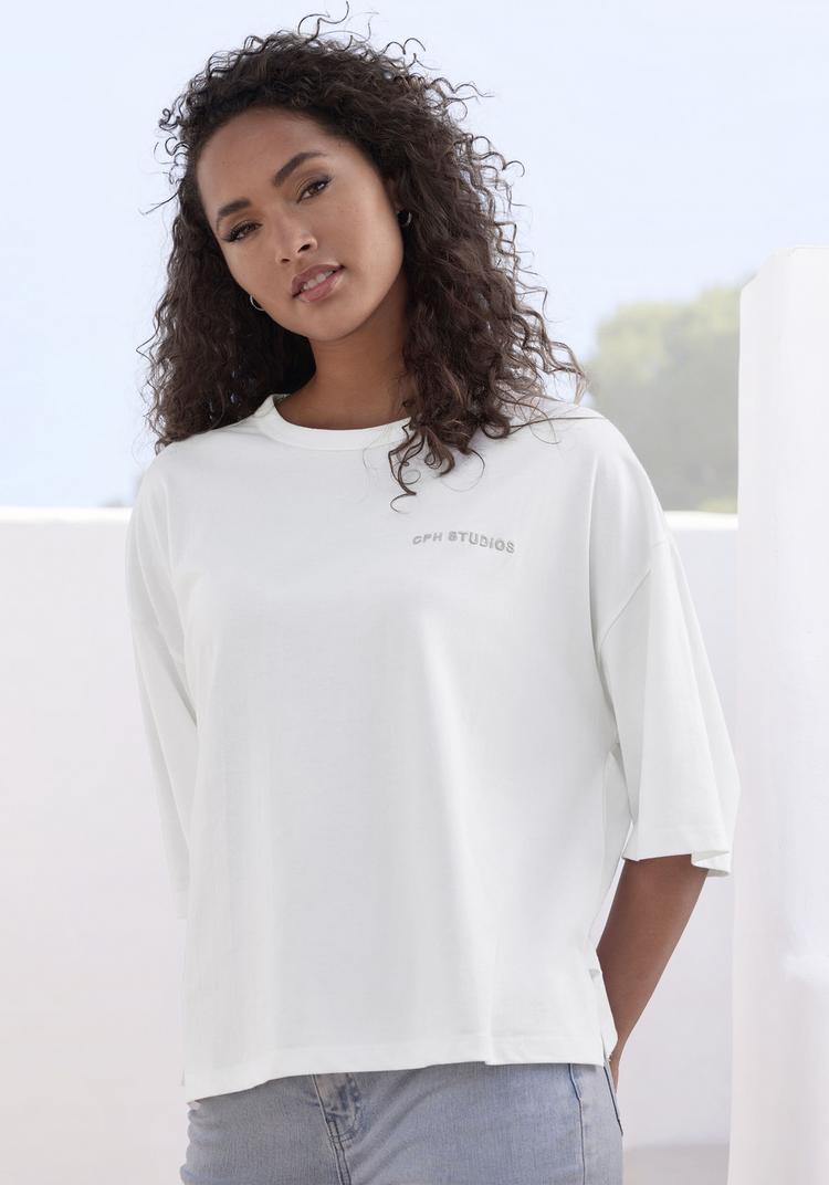 Copenhagen Studios Copenhagen Studios Oversize-Shirt T-Shirt Damen - bright white - 1 | SportScheck