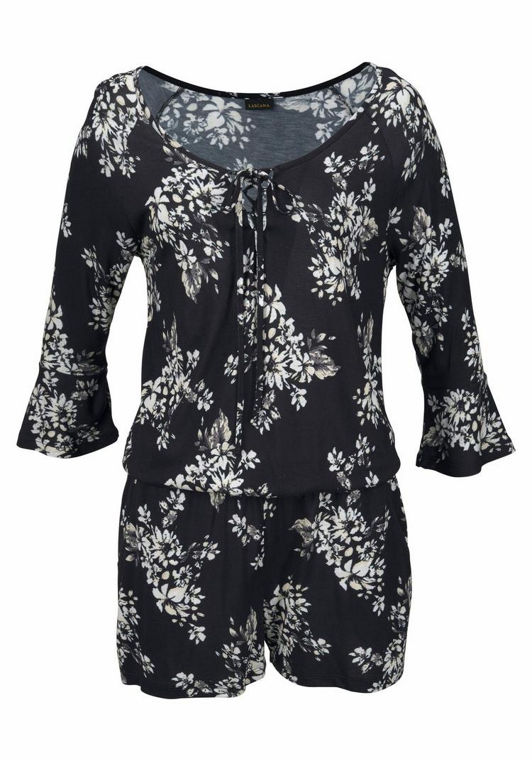 Lascana Lascana Overall Overall Damen - schwarz-creme-bedruckt - 0 | SportScheck