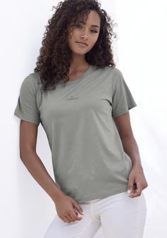 Rückansicht von Copenhagen Studios T-Shirt T-Shirt Damen dusty blue