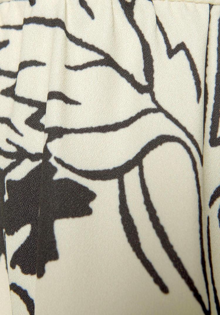 Lascana Lascana Blusenkleid Kurzarmkleid Damen - creme-schwarz - 1 | SportScheck