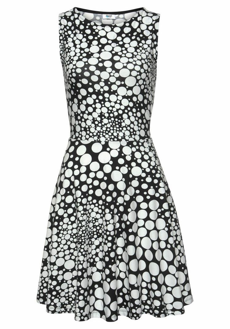 BEACH TIME BEACH TIME Strandkleid Tr&auml;gerkleid Damen - schwarz-wei&szlig;-bedruckt - 0 | SportScheck