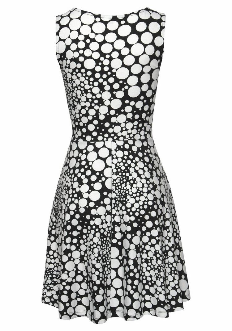 BEACH TIME BEACH TIME Strandkleid Tr&auml;gerkleid Damen - schwarz-wei&szlig;-bedruckt - 0 | SportScheck