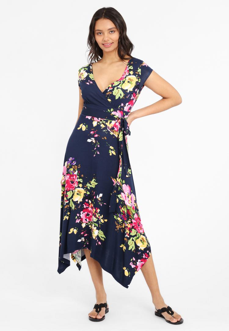 BEACH TIME BEACH TIME Sommerkleid Tr&auml;gerkleid Damen - marine-bedruckt - 0 | SportScheck