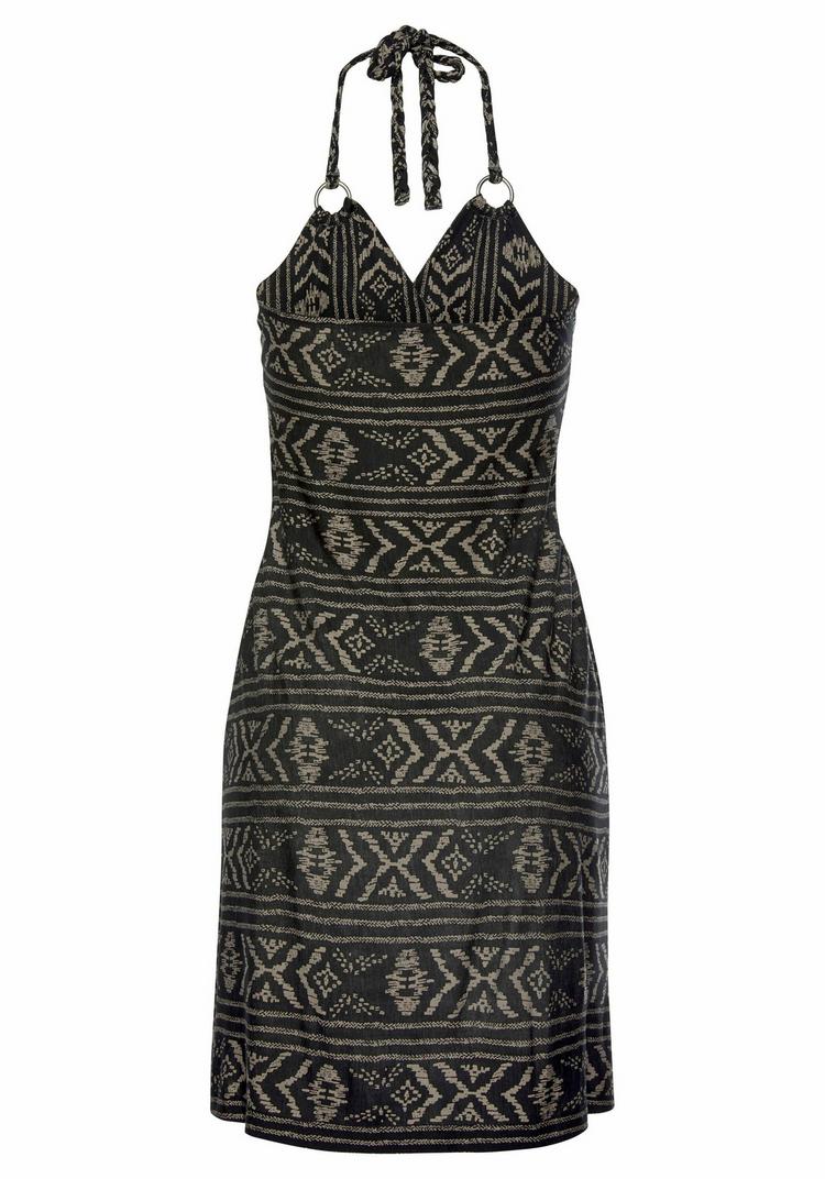 Lascana Lascana Neckholderkleid Neckholderkleid Damen - schwarz-creme-bedruckt - 0 | SportScheck