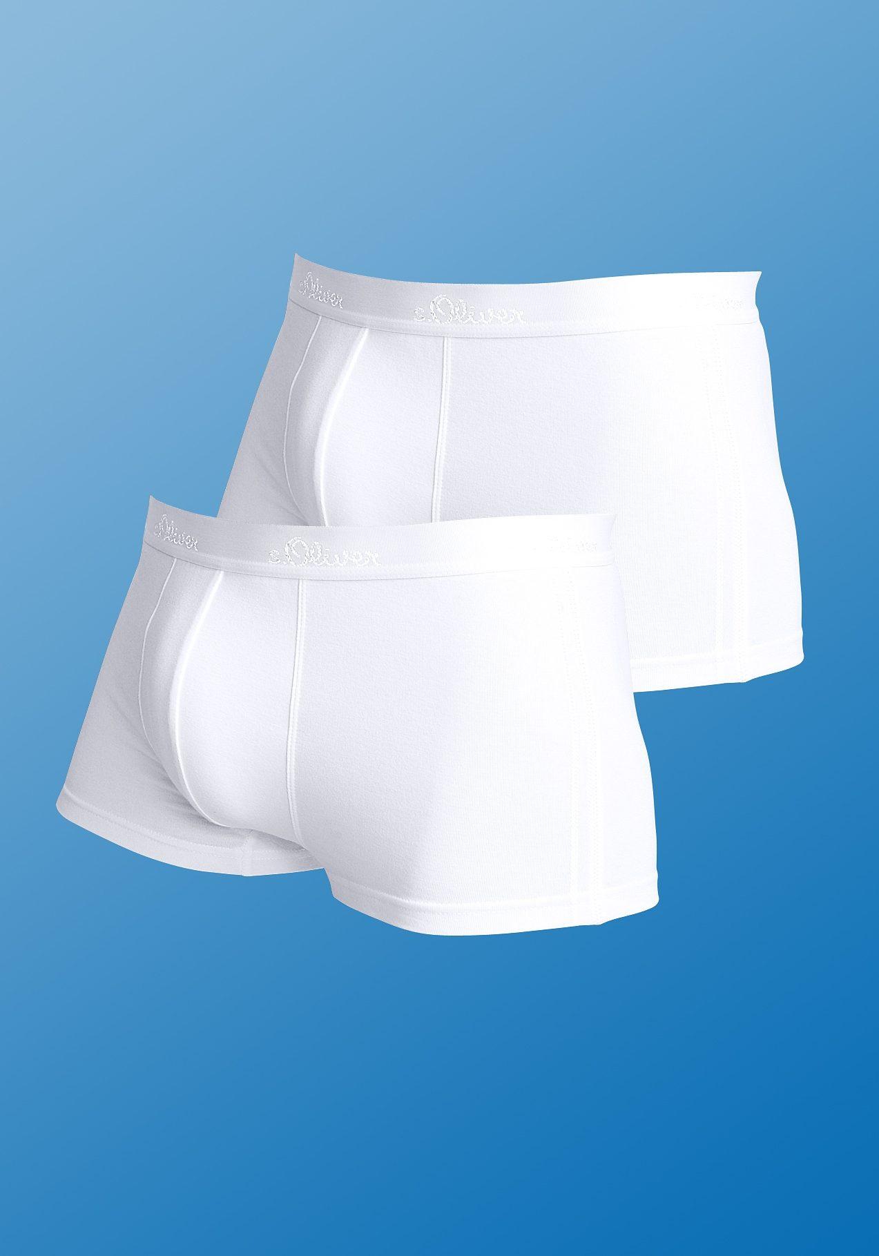 S.OLIVER Boxer Unterhose Herren - wei&szlig;