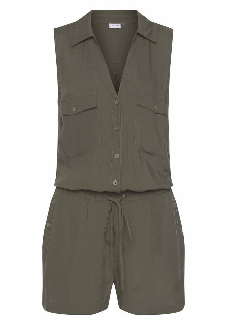 Lascana Lascana Kurzoverall Jumpsuit Damen - khaki - 0 | SportScheck