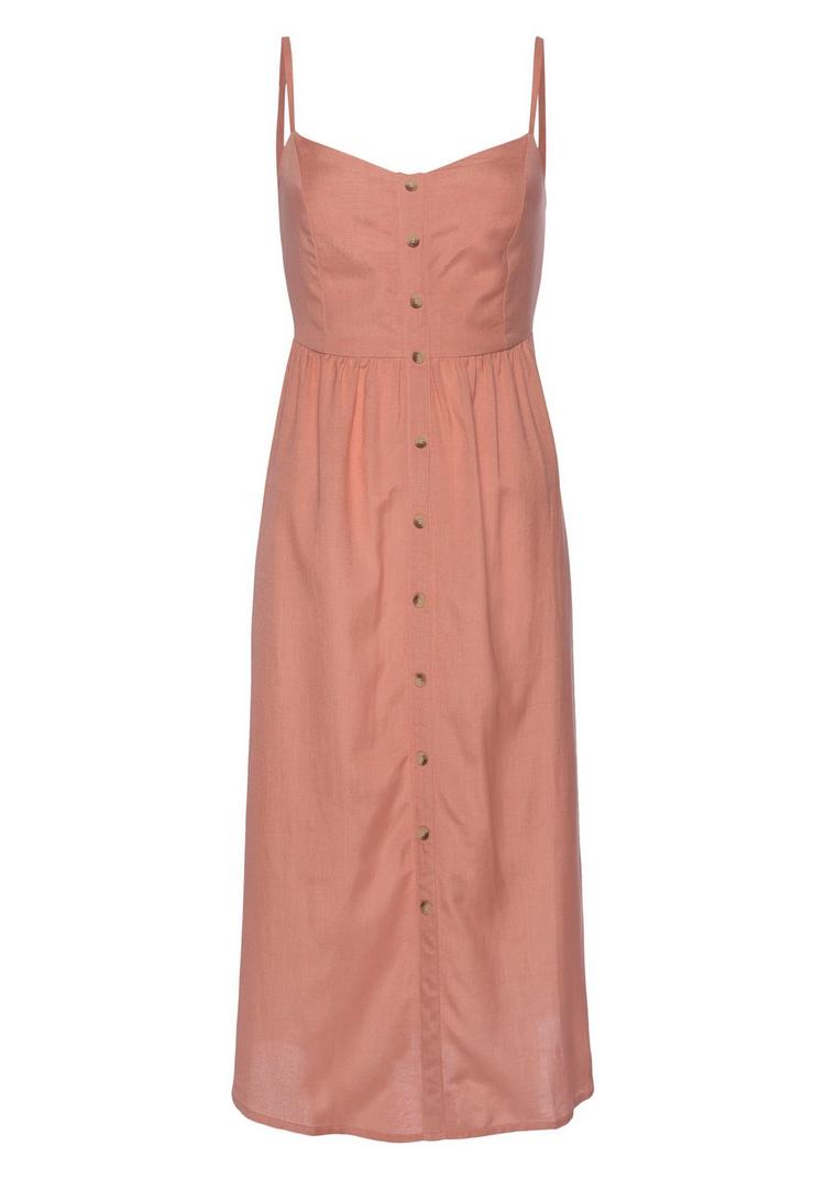 Lascana Lascana Sommerkleid Tr&auml;gerkleid Damen - puder - 1 | SportScheck