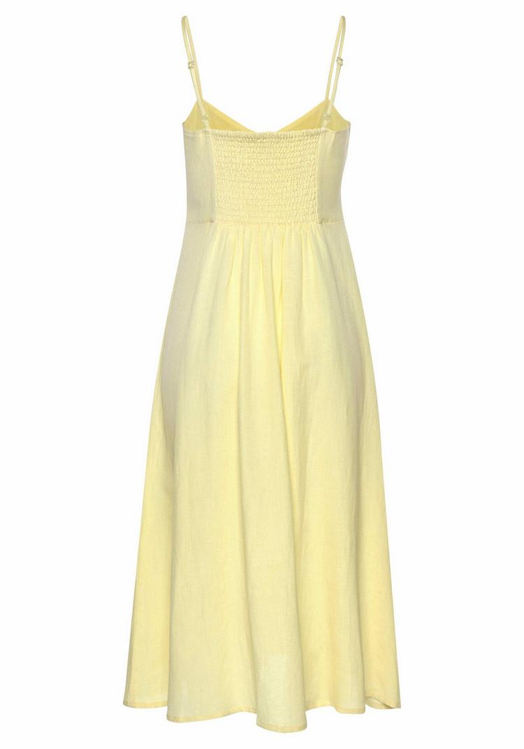 Lascana Lascana Sommerkleid Tr&auml;gerkleid Damen - puder - 0 | SportScheck