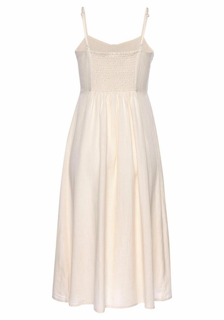 Lascana Lascana Sommerkleid Tr&auml;gerkleid Damen - puder - 2 | SportScheck