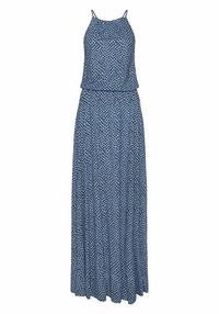 Lascana Maxikleid Maxikleid Damen - blau-marine-bedruckt