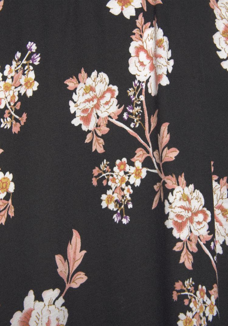 Lascana Lascana Jerseykleid Jerseykleid Damen - schwarz-orange-bedruckt - 1 | SportScheck