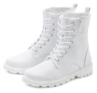 Lascana Stiefelette Boots Damen - wei&szlig;