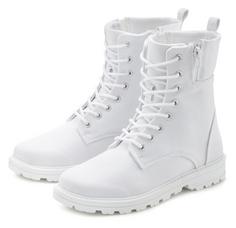 Lascana Stiefelette Stiefel Damen weiß