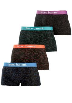 BRUNO BANANI Boxer Boxershorts Herren schwarz-bedruckt