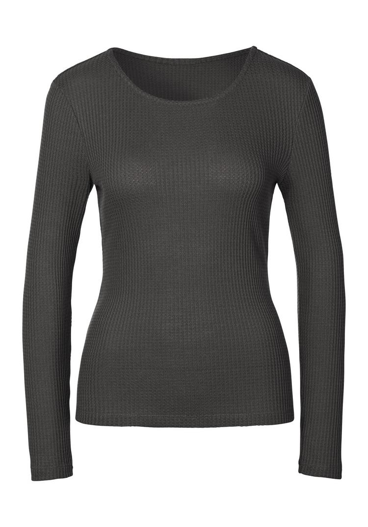 Lascana Lascana Langarmshirt Langarmshirt Damen - anthrazit - petrol - 3 | SportScheck