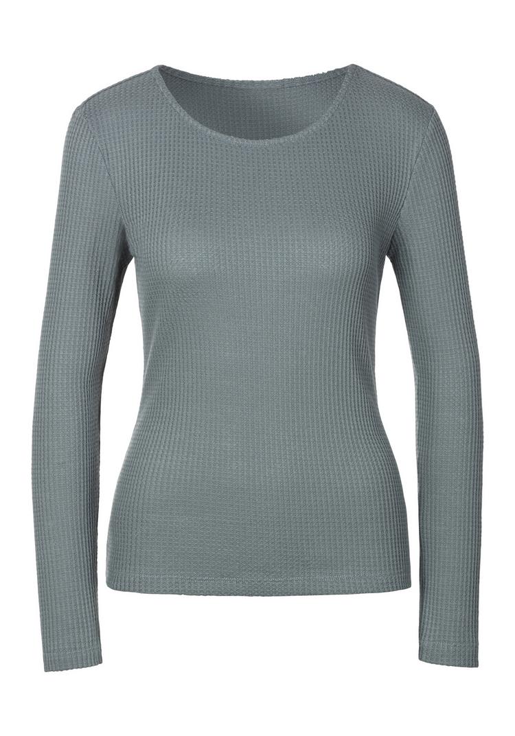 Lascana Lascana Langarmshirt Langarmshirt Damen - anthrazit - petrol - 5 | SportScheck