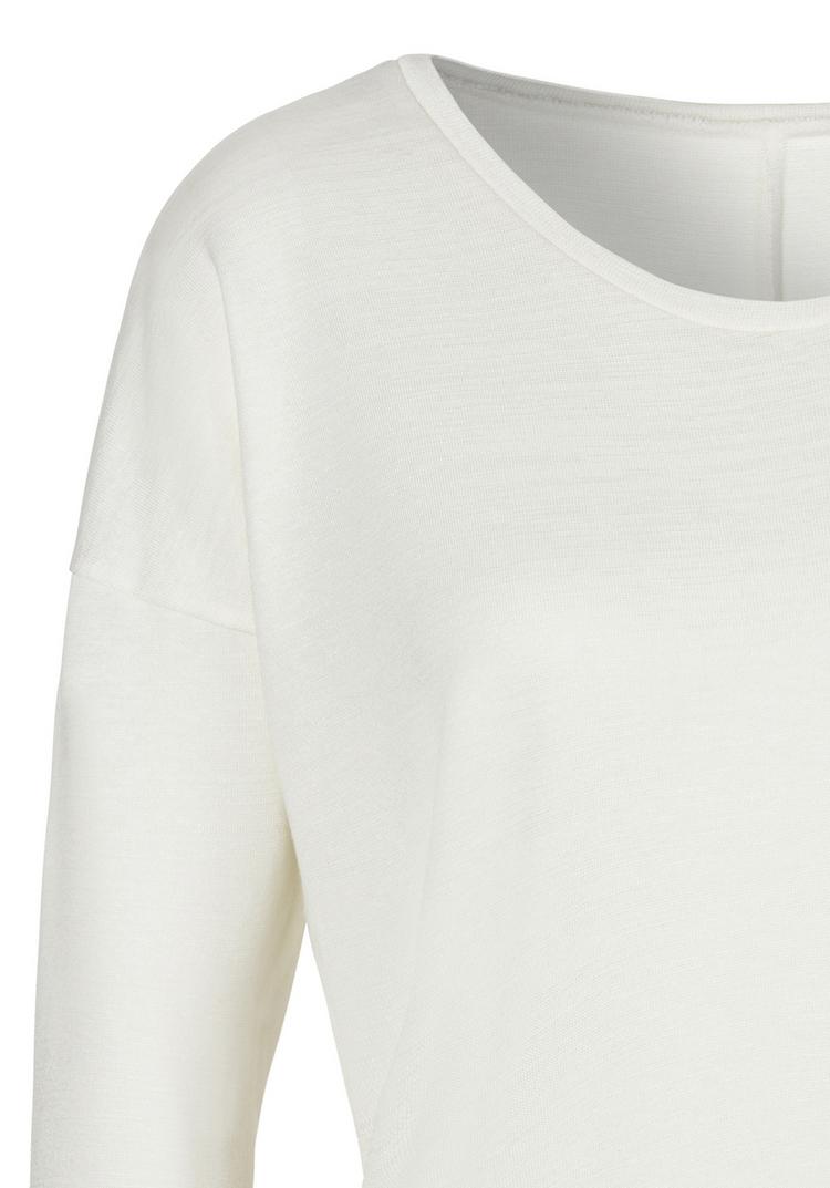 Lascana Lascana 3/4-Arm-Shirt Longshirt Damen - creme - schwarz - 2 | SportScheck