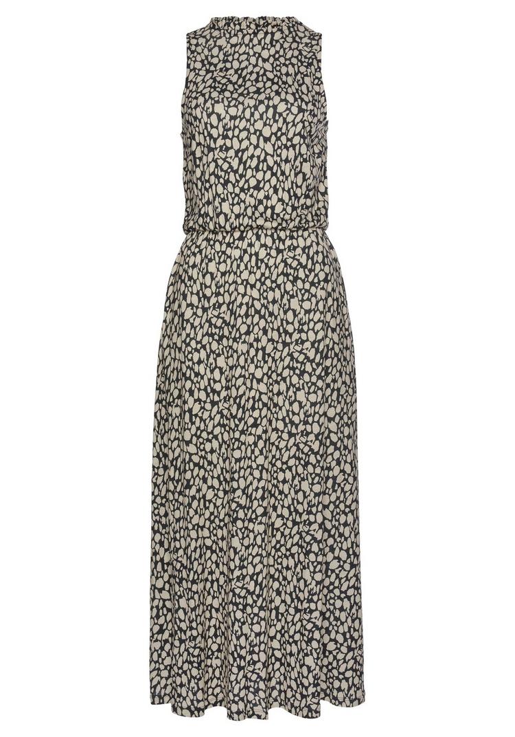 Lascana Lascana Jerseykleid Jerseykleid Damen - schwarz-beige-bedruckt - 0 | SportScheck