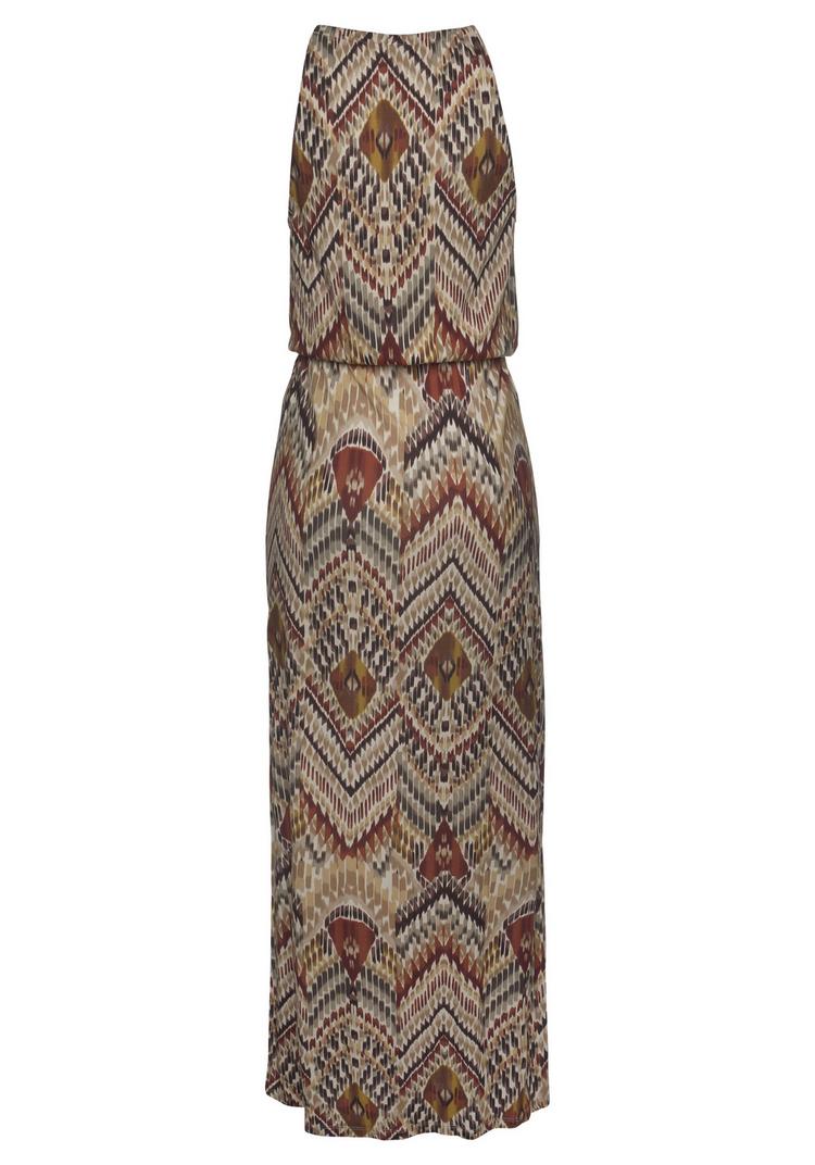 Lascana Lascana Maxikleid Maxikleid Damen - braun-bedruckt - 0 | SportScheck