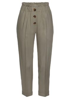 Lascana Paperbag-Hose Stoffhose Damen grün