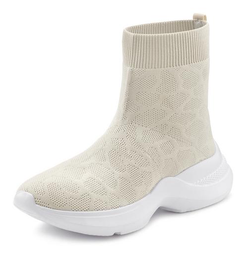 Rückansicht von Lascana Stiefelette Sneaker Damen beige
