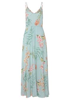 Lascana Maxikleid Maxikleid Damen türkis bedruckt