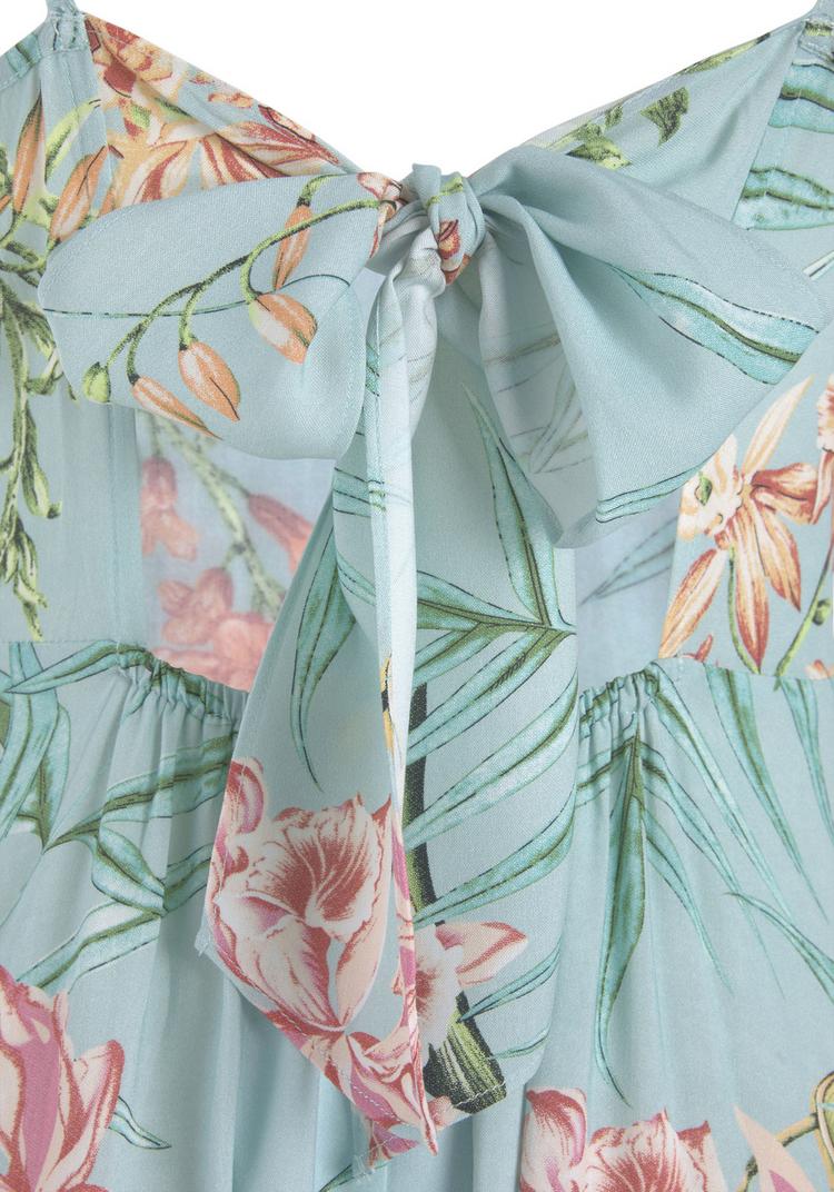 Lascana Lascana Maxikleid Maxikleid Damen - t&uuml;rkis bedruckt - 0 | SportScheck