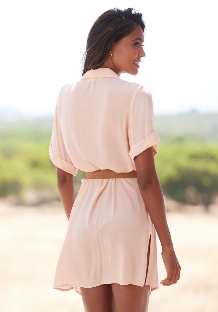 Lascana Lascana Longbluse Langarmbluse Damen - peach - 0 | SportScheck