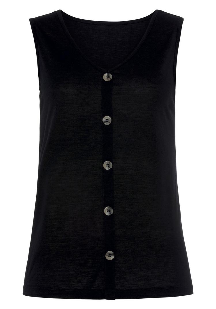 Lascana Lascana Shirttop Funktionsshirt Damen - creme - schwarz - 2 | SportScheck