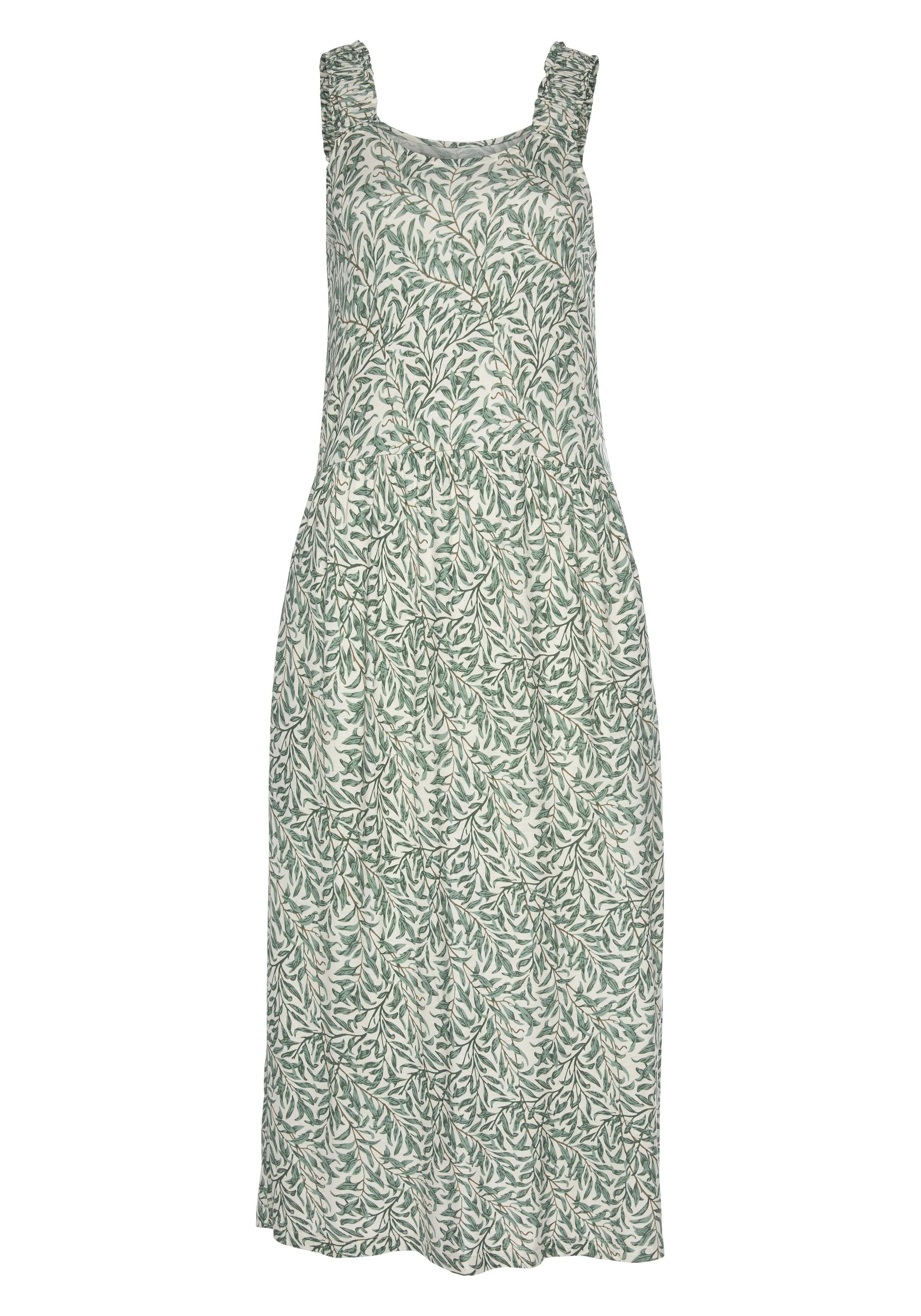 BEACH TIME Jerseykleid Jerseykleid Damen - gr&uuml;n bedruckt