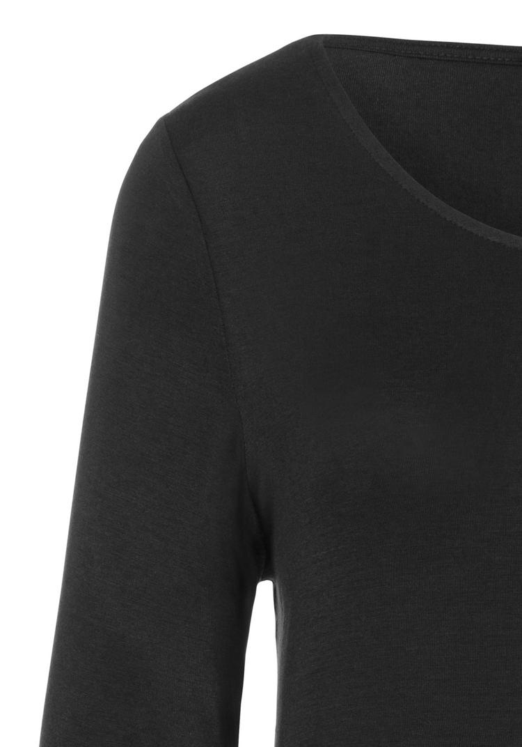 Lascana Lascana Langarmshirt Langarmshirt Damen - schwarz - 1 | SportScheck