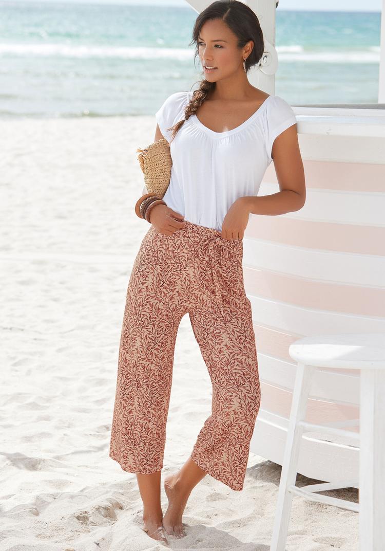 BEACH TIME BEACH TIME Culotte Printhose Damen - rot bedruckt - 1 | SportScheck