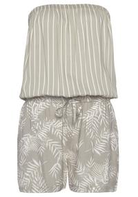 Lascana Kurzoverall Jumpsuit Damen - schilfgr&uuml;n-creme bedruckt