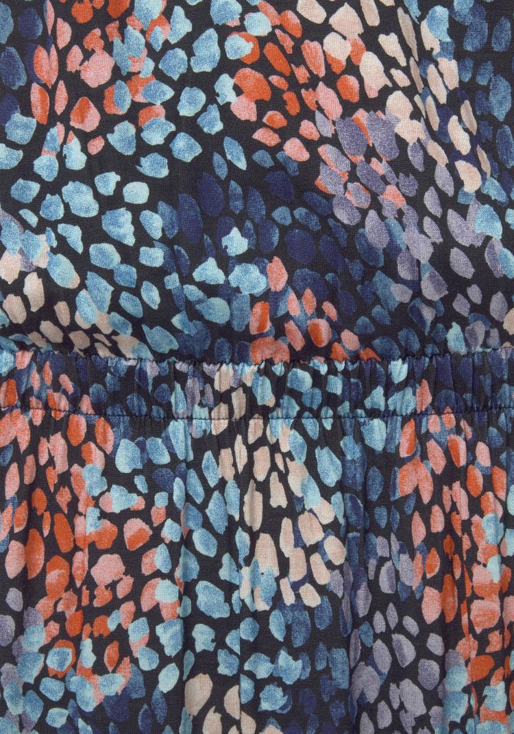 S.OLIVER S.OLIVER Maxikleid Maxikleid Damen - blau-koralle bedruckt - 1 | SportScheck