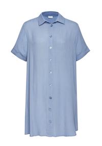 Lascana Longbluse Langarmbluse Damen - hellblau