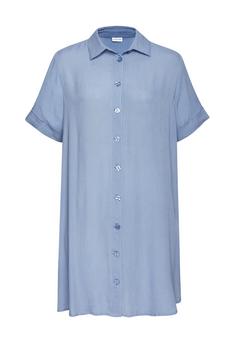 Lascana Longbluse Langarmbluse Damen hellblau