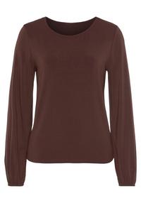 Lascana Langarmshirt Langarmshirt Damen - braun