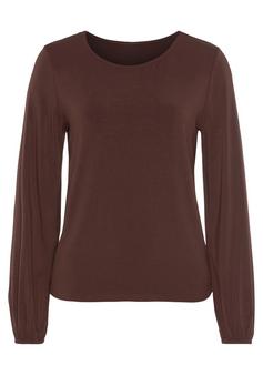 Lascana Langarmshirt Langarmshirt Damen braun