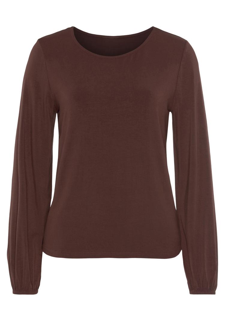 Lascana Lascana Langarmshirt Langarmshirt Damen - braun - 0 | SportScheck