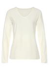 Lascana Langarmshirt Langarmshirt Damen - creme - schwarz