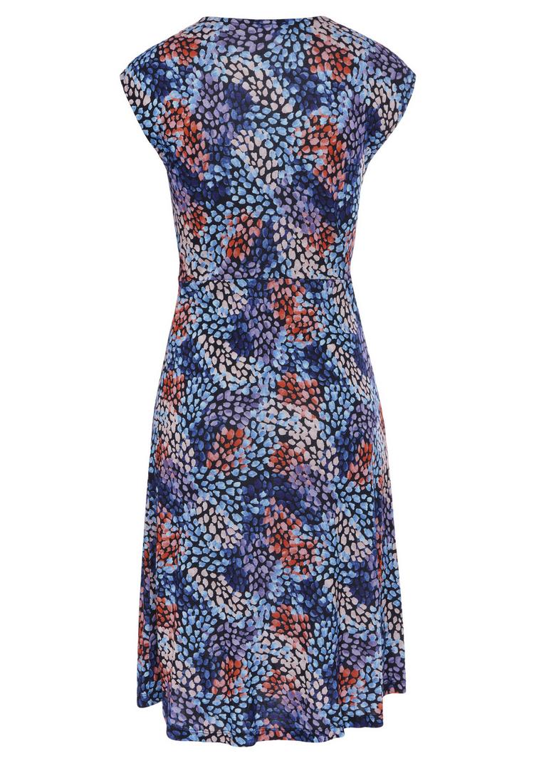 S.OLIVER S.OLIVER Jerseykleid Jerseykleid Damen - blau-koralle bedruckt - 0 | SportScheck