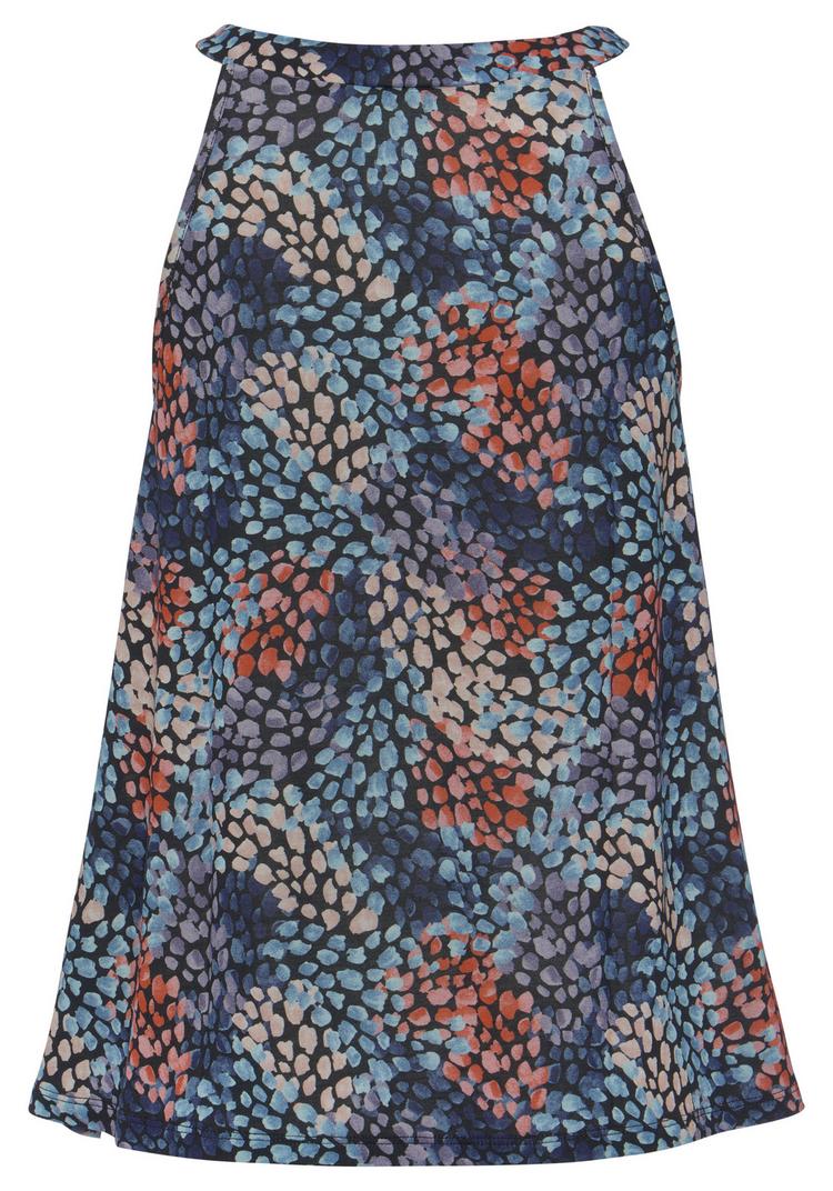 S.OLIVER S.OLIVER Strandtop T-Shirt Damen - blau-koralle bedruckt - 0 | SportScheck