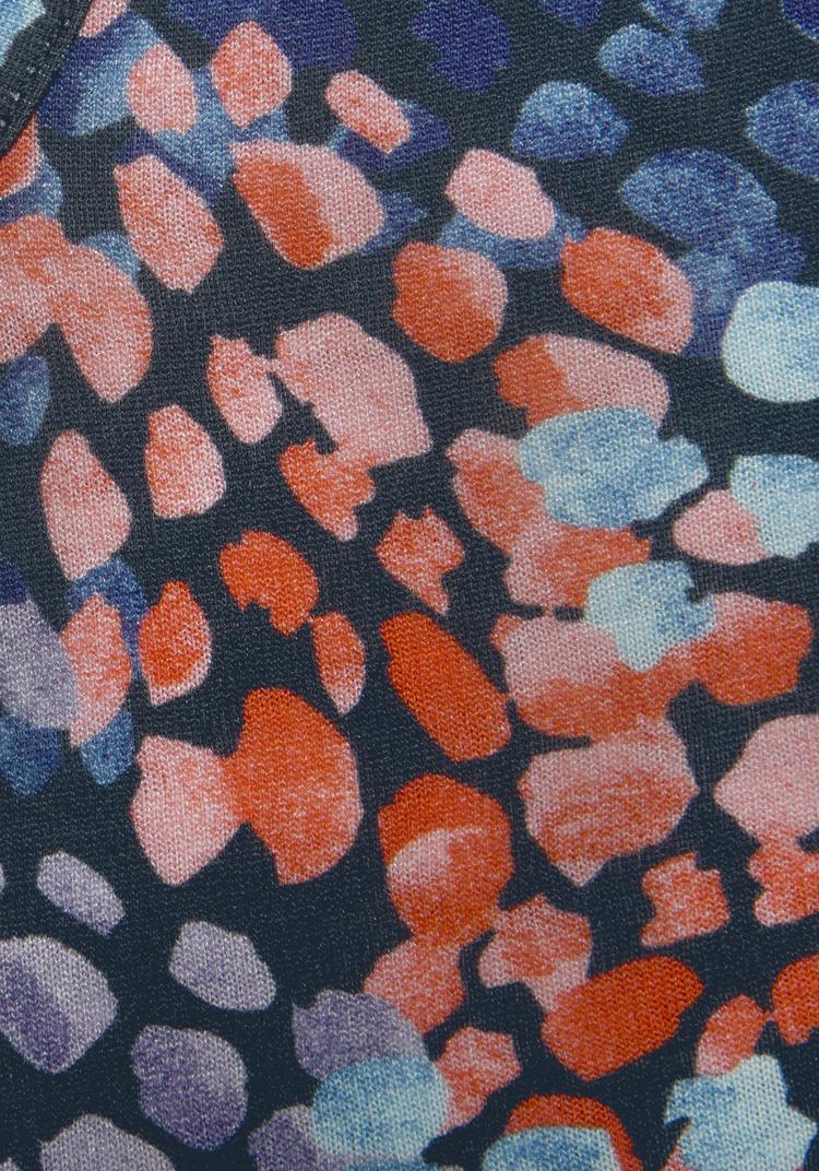 S.OLIVER S.OLIVER Strandtop T-Shirt Damen - blau-koralle bedruckt - 0 | SportScheck